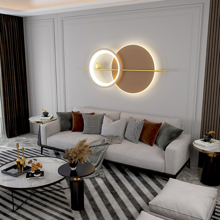 Moderne minimalistische runde Eisen Acryl LED Wandleuchte Lampe für Schlafzimmer 