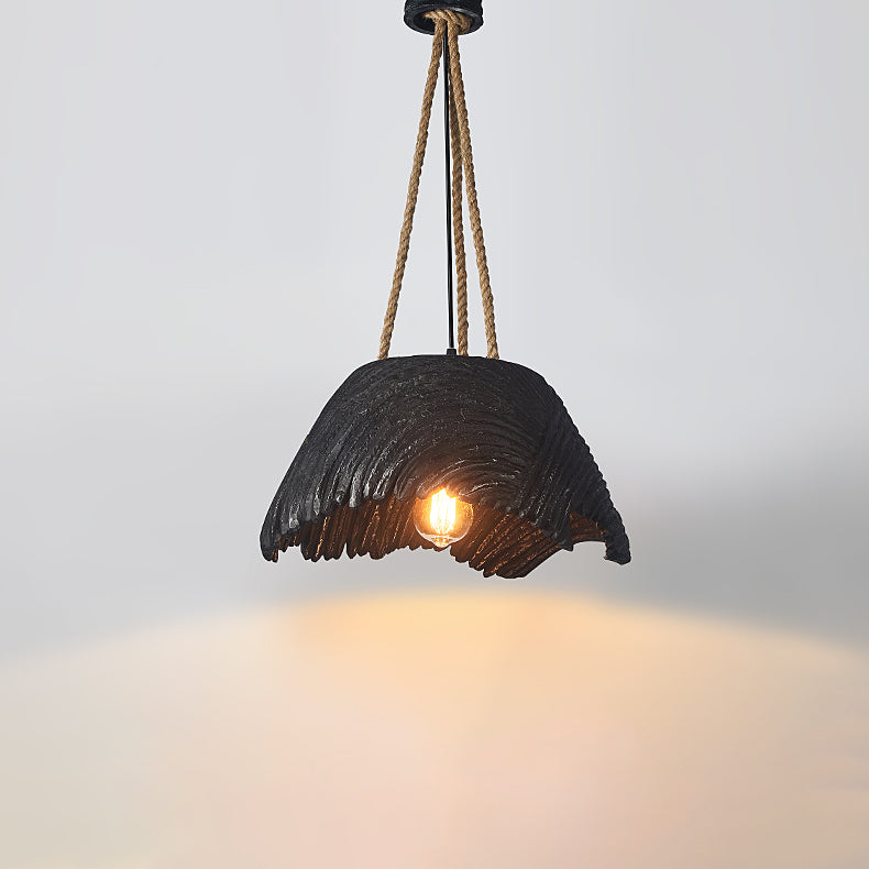 Lustre traditionnel vintage rond en polystyrène haute densité à 1 lumière pour salon 
