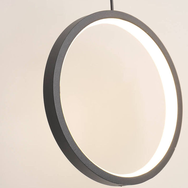 Modern Minimalist Round Iron Acrylic LED Chandelier For Bedroom
