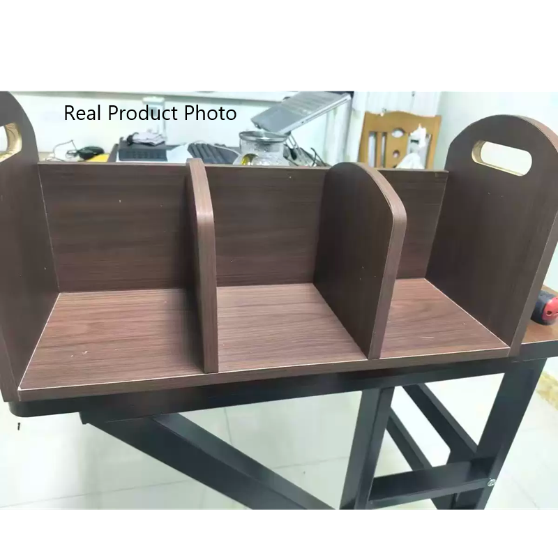 Modern Minimalist Melamine-faced MDF Curved Rectangular Desktop Storage Shelf 2/4-Shelves For Living Room