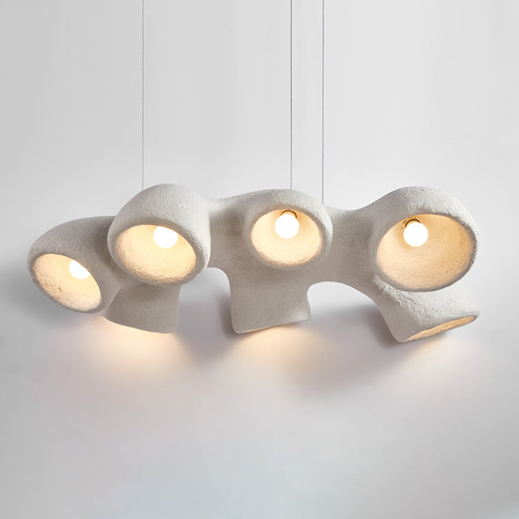 Lustre contemporain scandinave en polystyrène haute densité 3/7 lumières pour salon 