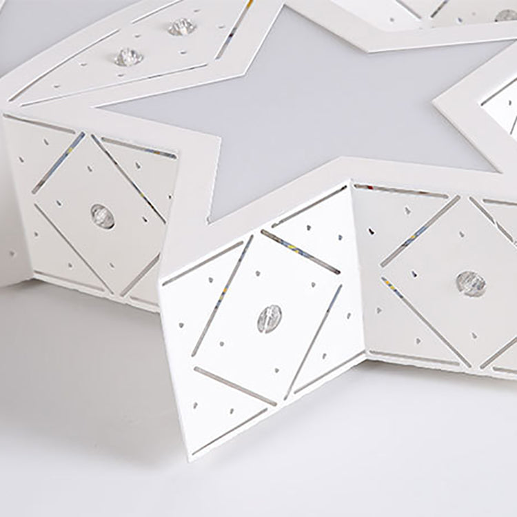 Zeitgenössische kreative Stern Mond Eisen Acryl LED Unterputz Deckenleuchte für Schlafzimmer 