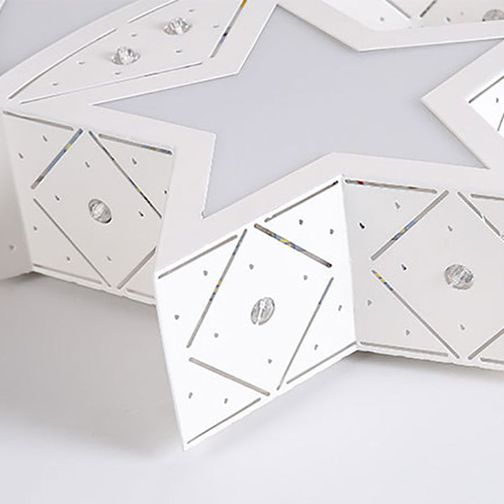 Zeitgenössische kreative Stern Mond Eisen Acryl LED Unterputz Deckenleuchte für Schlafzimmer 