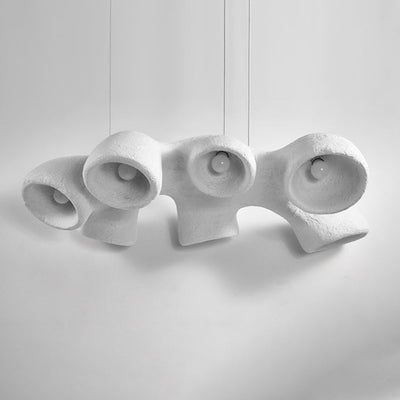 Contemporary Scandinavian Branch High Density Polystyrene 3/7 Light Chandelier For Living Room