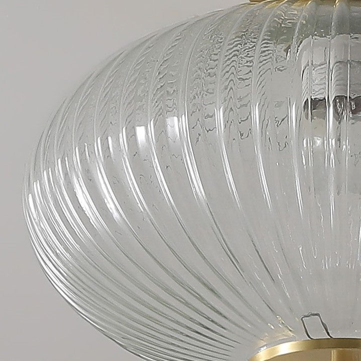 Lámpara colgante de 1 luz con vidrio de cobre esférico de linterna china tradicional para dormitorio 
