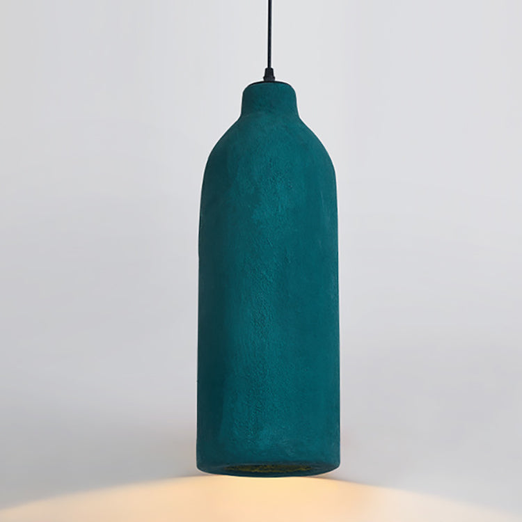 Contemporary Scandinavian Polystyrene Bottle 1-Light Pendant Light For Dining Room