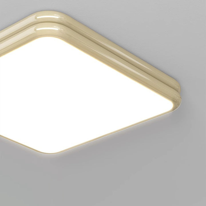 Plafonnier LED moderne minimaliste carré rectangulaire à double couche en fer et acrylique pour chambre 