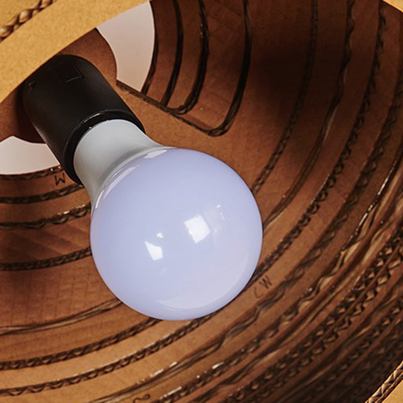Zeitgenössische Retro Papier elliptische sphärische Glocke Trapez Halbkreis polygonale 1-Licht Pendelleuchte für Esszimmer 