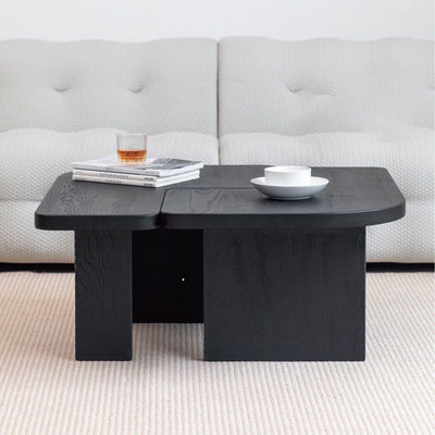 Mesa Auxiliar Rectangular Tradicional Japonesa de Pino de 1 Nivel para Sala de Estar 