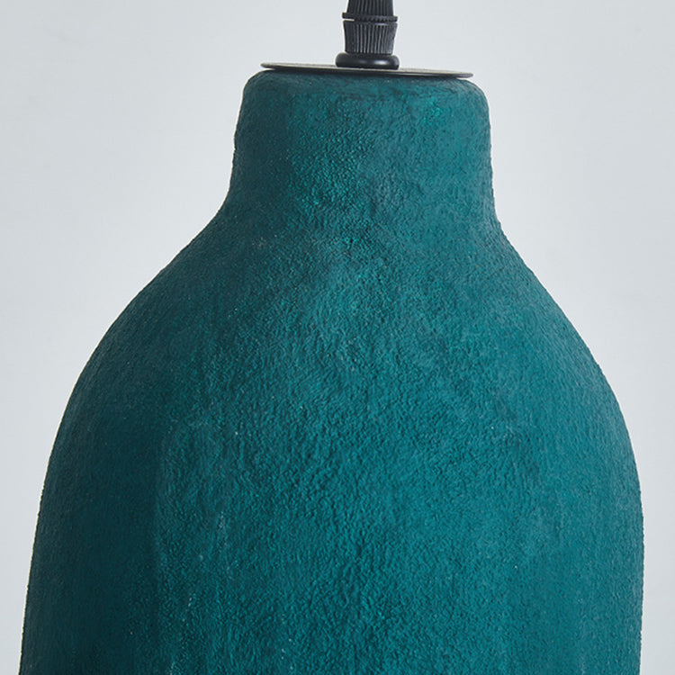 Contemporary Scandinavian Polystyrene Bottle 1-Light Pendant Light For Dining Room