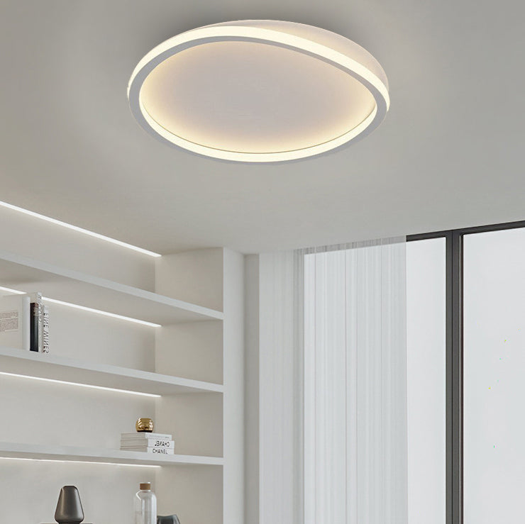 Moderne minimalistische unregelmäßige überlappende Kreise Acryl Eisen LED Unterputz Deckenleuchte für Schlafzimmer 