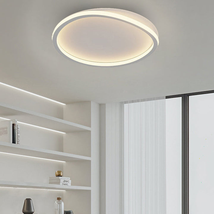 Moderne minimalistische unregelmäßige überlappende Kreise Acryl Eisen LED Unterputz Deckenleuchte für Schlafzimmer 