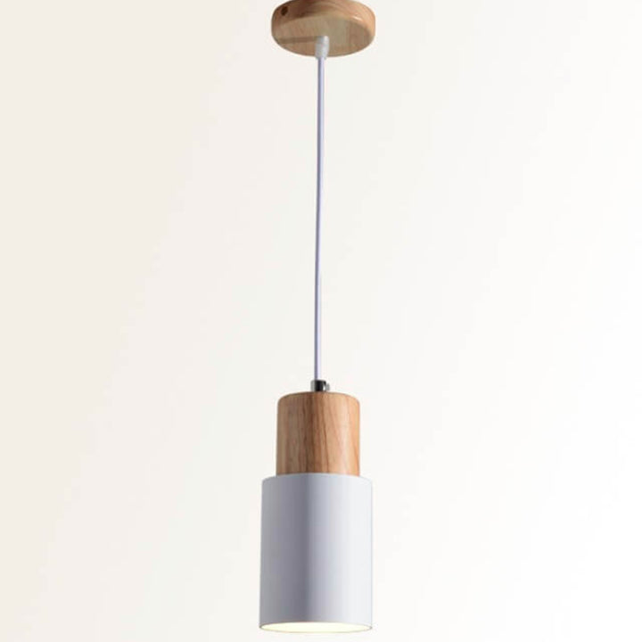 Nordic Macaron Zylinder Aluminium 1-Licht Einzel-LED-Pendelleuchte 