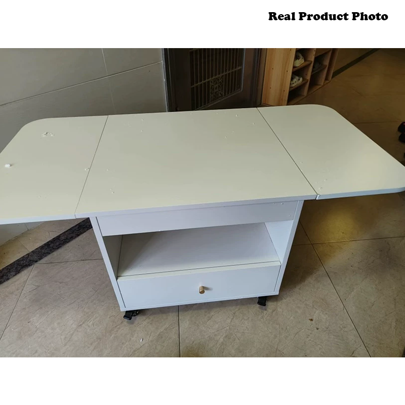 Modern Minimalist Square Ellipse Plywood Eco-Friendly Engineered Wood Pine Wood Foldable Movable Coffee Table 1-Drawer For Living Room