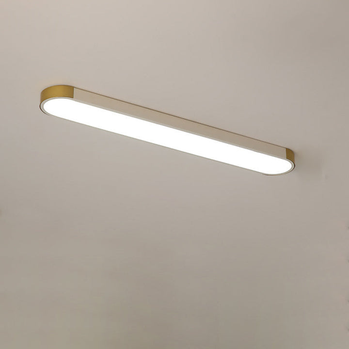 Modern Minimalist Rectangular Ring LED Flush Mount Ceiling Light