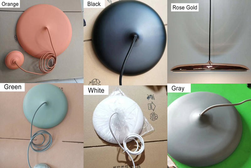 Lámpara colgante LED de metal con forma de platillo volante nórdico Macaron 