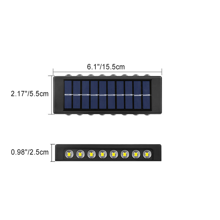 Lampe murale LED en ABS PVC rectangulaire étanche à l&