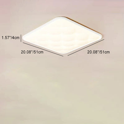 Luz de techo empotrada LED cuadrada minimalista moderna de hierro con celosía de PVC para dormitorio 