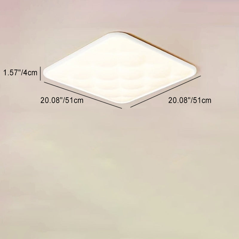 Luz de techo empotrada LED cuadrada minimalista moderna de hierro con celosía de PVC para dormitorio 