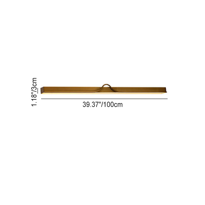 Modern Mid-Century Gold Strip Electroplated Iron Acrylic LED Wall Sconce Lamp For Living Room