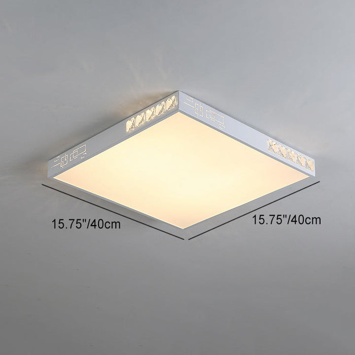 Zeitgenössische skandinavische quadratische Eisen-Acryl-LED-Unterputzdecke für Wohnzimmer
