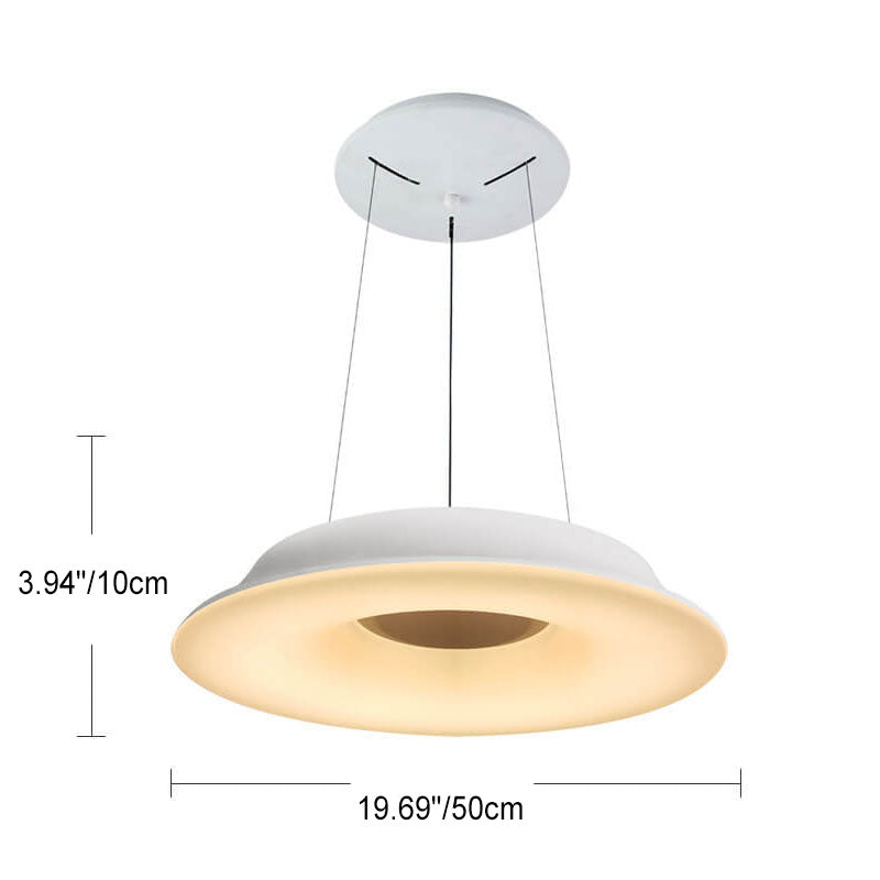 Modern Simple Round Hat Design Hardware LED Ceiling Chandelier