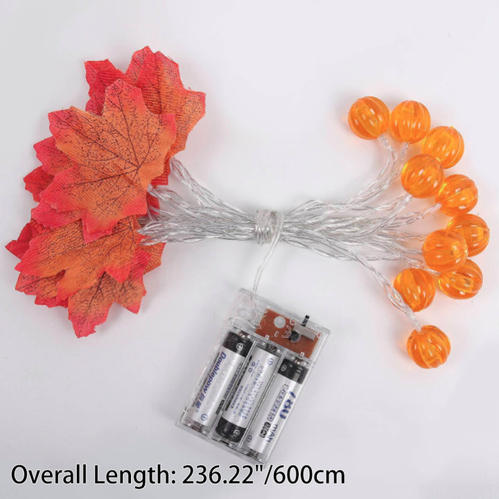 Maple Leaf Pumpkin LED Lights Festival Party Decoration Battery String Lights