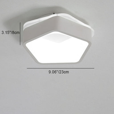 Zeitgenössische Einfachheit Eisen Acryl geometrische Pentagramm LED Unterputz Deckenleuchte für Schlafzimmer 