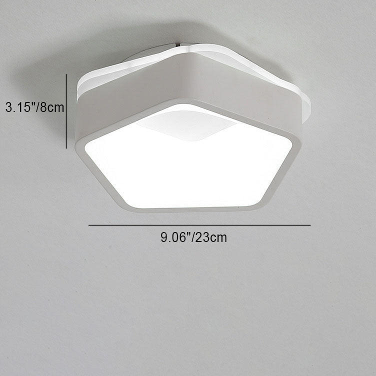 Zeitgenössische Einfachheit Eisen Acryl geometrische Pentagramm LED Unterputz Deckenleuchte für Schlafzimmer 