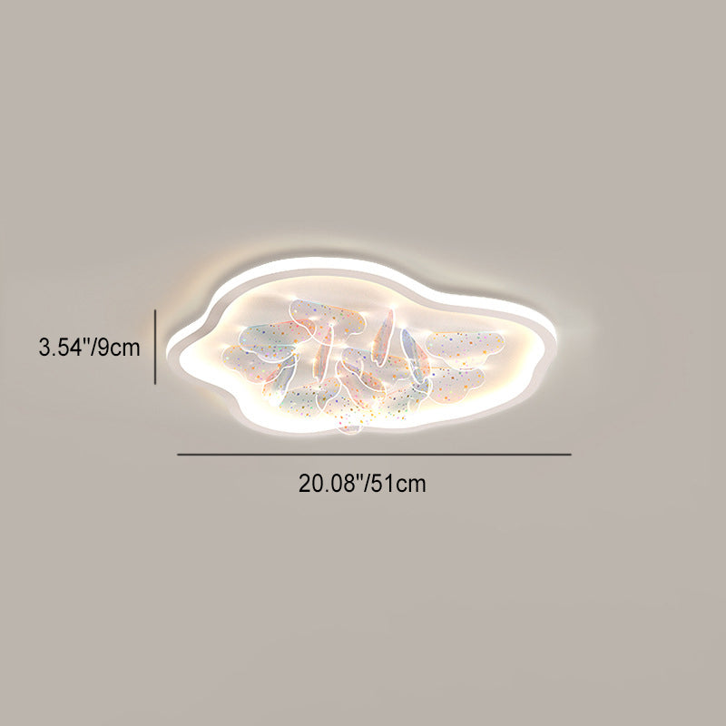 Zeitgenössische kreative Eisen Acryl Runde Wolke Stern Stück LED Unterputz Deckenleuchte für Wohnzimmer 