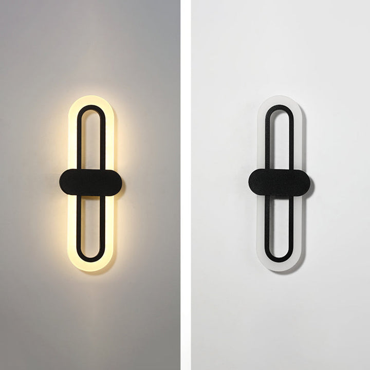 Contemporary Simplicity Oval Iron Acrylic LED Wall Sconce Lamp For Living Room