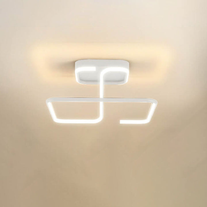 Moderne minimalistische Linien rechteckige Eisen-Acryl-LED-Deckenleuchte 