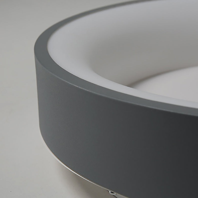 Zeitgenössische nordische runde Eisen-Acryl-LED-Unterputz-Deckenleuchte für Wohnzimmer 