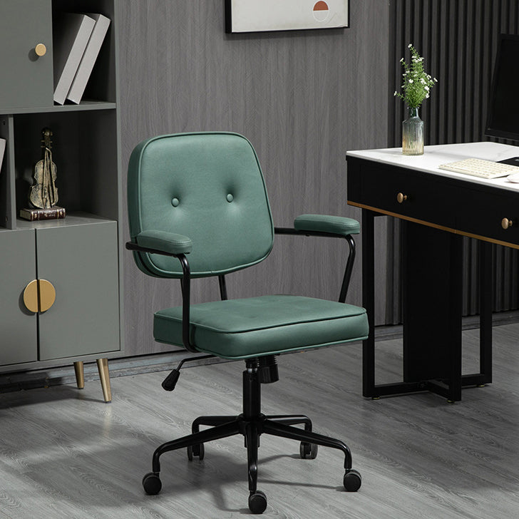 Zeitgenössischer skandinavischer Stoff Holz Schwamm SGS Stahl Nylon quadratischer Schreibtischstuhl Rückenlehne Armlehne verstellbar für Home Office 