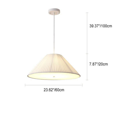 Contemporary Scandinavian Round Iron Acrylic Fabric 4/5 Light Pendant Light For Living Room