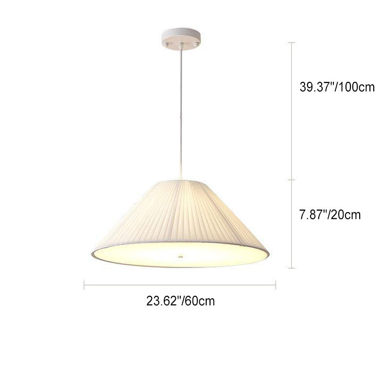 Contemporary Scandinavian Round Iron Acrylic Fabric 4/5 Light Pendant Light For Living Room