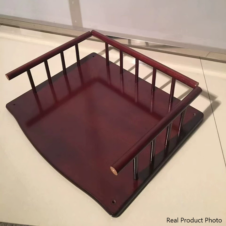 Mesa auxiliar rectangular vintage tradicional de MDF con acabado de madera de abedul, 2 niveles y 4 patas, para sala de estar 