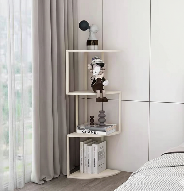 Contemporary Minimalist Square Iron Creative Bookshelf 3/4/5-Tier For Living Room
