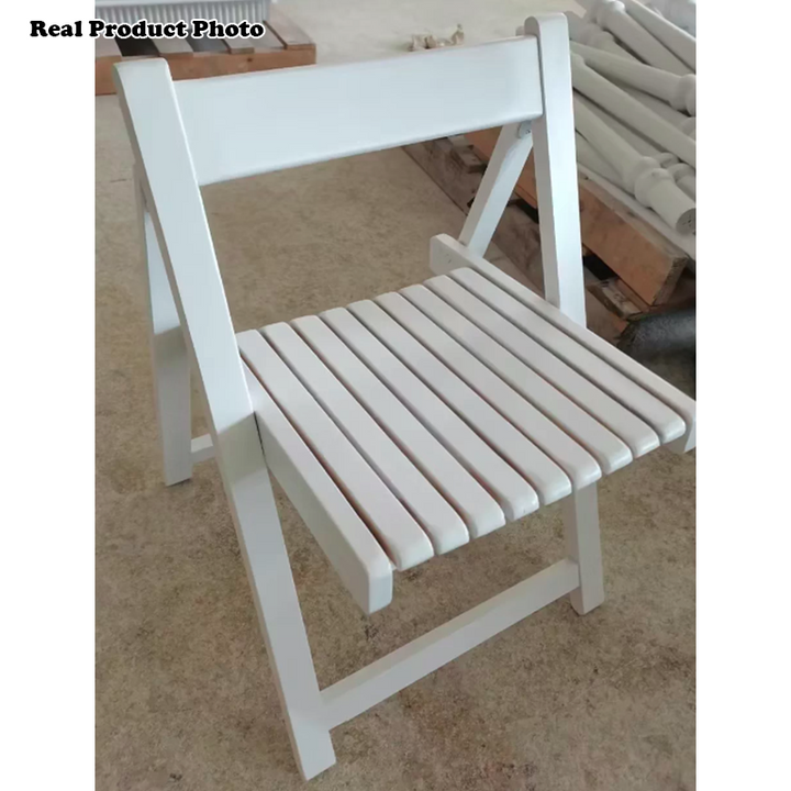 Modern Minimalist Rubberwood Foldable Square Dining Chair With Backrest For Dining Room