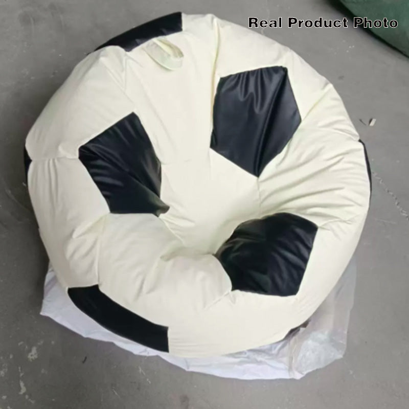 Sofá perezoso de bolsa de frijoles portátil lavable de fútbol EPP EPS de cuero para rascar gatos creativo contemporáneo para sala de estar y dormitorio 