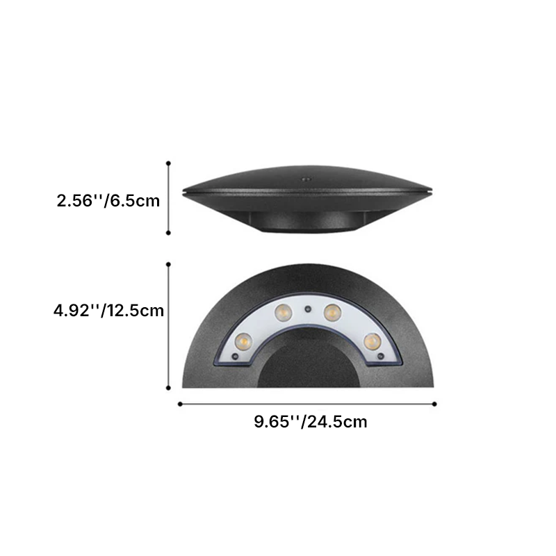 Lampe murale étanche LED ronde moderne créative en forme de soucoupe volante 