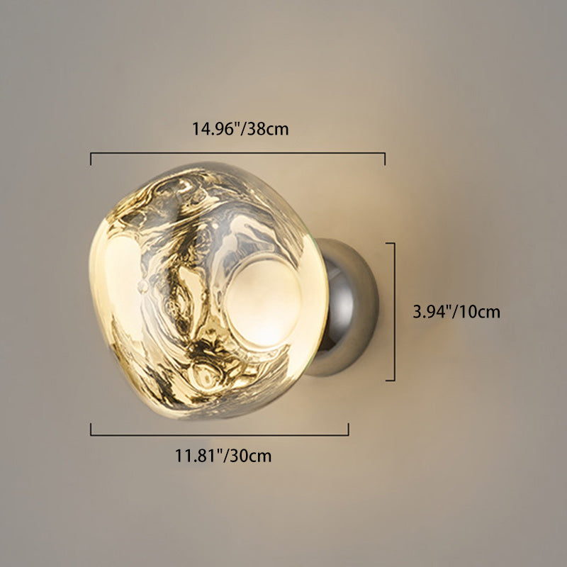 Moderne Art-Deco-Lavakugel-Acryl-Hardware-LED-Wandlampenleuchte für das Wohnzimmer 