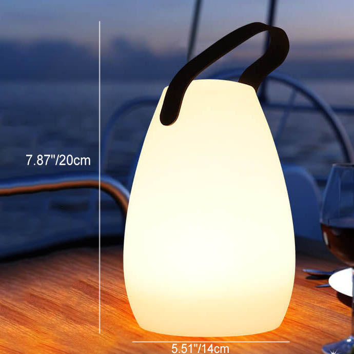 Modern Simplicity Plastic Round Square Hand LED Table Lamp For Outdoor Patio