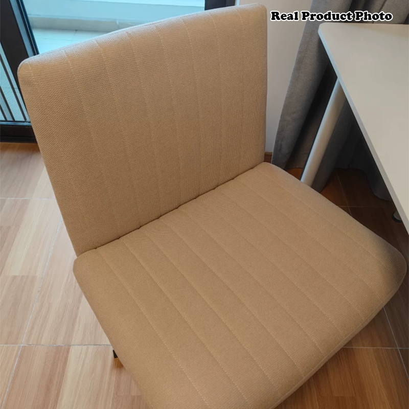 Modern Minimalist Shell Square Linen Steel Plywood Desk Chair For Home Office