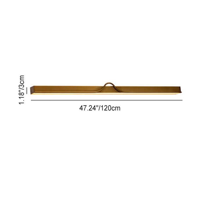 Modern Mid-Century Gold Strip Electroplated Iron Acrylic LED Wall Sconce Lamp For Living Room