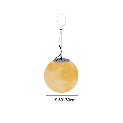 Lampe LED suspendue ronde en résine PE, style nordique contemporain, imperméable, luminaire décoratif d'intérieur, luminaire décoratif de plafond, idéal pour un Patio extérieur 