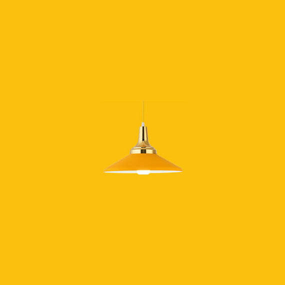 Lámpara colgante contemporánea nórdica de aluminio color macaron con diseño triangular de 1 luz para sala de estar 
