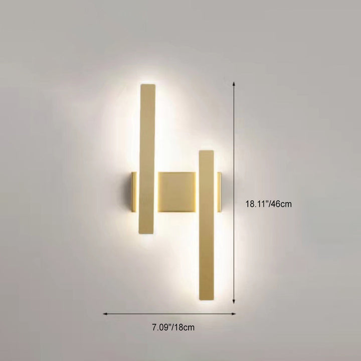 Modern Minimalist Geometric Strip Acrylic Hardware LED Wall Sconce Lamp For Bedroom