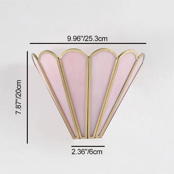 Nordische minimalistische 1-flammige Wandleuchte aus Messingglas 