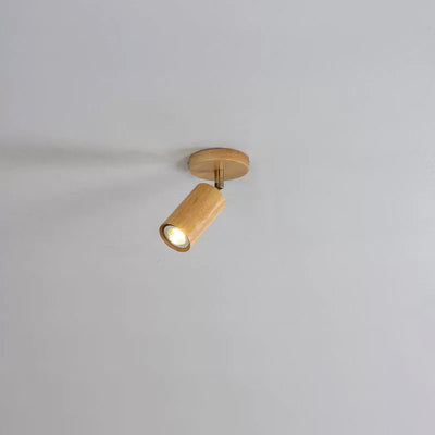 Nordic Wooden Track Lighting 1/5- Light LED Flush Mount Ceiling Light